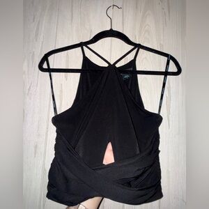 Marciano Black Halter Tank, Size Medium